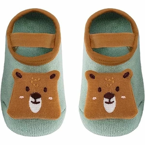 Meia sapatilha com aplique Urso 1-3 anos Buba