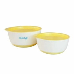 Kit tigelas com tampa Colors Amarelo 2 unid Clingo - comprar online