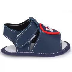 Sandália Bebê Enfeite Emborrachado Emblema Velcro - Baby Bel Kids