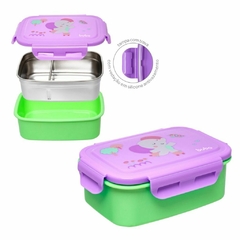 Bentô Box Aço Inox 600ml Marmita Lancheira Divisória Buba - Baby Bel Kids