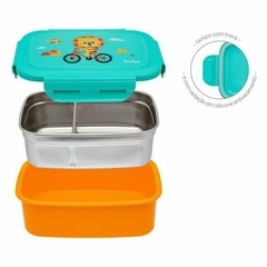 Bentô Box Aço Inox 600ml Marmita Lancheira Divisória Buba - comprar online