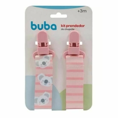 Kit com 2 Prendedores de Chupeta Coala Rosa Buba