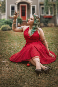 Vestido Norma Jean Vermelho na internet