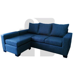 SILLON 3 CUERPOS LINO CON PUFF CON BRAZO