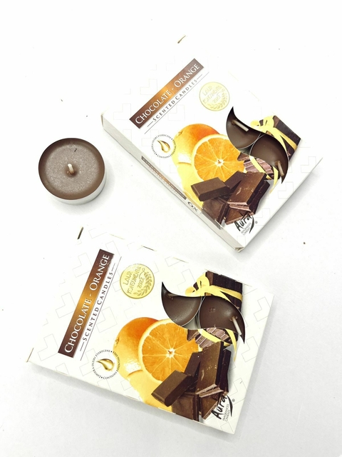 Kit Velas Laranja com Chocolate