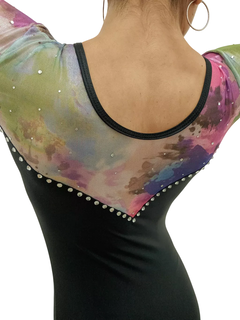 0001 MALLA LYCRA STRASS NACIONALES MANGAS TULL