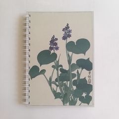 Agenda Diaria Tapa Dura Ring Wire/Modelo 220/ Bloeiende hosta, Ohara Koson, año 1920 - 1930. en internet