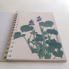 Agenda Diaria Tapa Dura Ring Wire/Modelo 220/ Bloeiende hosta, Ohara Koson, año 1920 - 1930. - comprar online