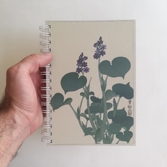 Agenda Diaria Tapa Dura Ring Wire/Modelo 220/ Bloeiende hosta, Ohara Koson, año 1920 - 1930. - 1920®objetos de diseño 