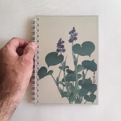Agenda Diaria Tapa Dura Ring Wire/Modelo 220/ Bloeiende hosta, Ohara Koson, año 1920 - 1930. - tienda online