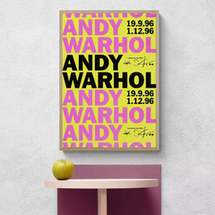 Cuadro en marco madera Kiri Box/ Modelo 448/ Póster Exhibition ANDY WARHOL Barcelona 1996, Fundación Miró.