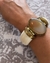 Bracelete G em osso e pedra natural - comprar online