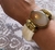 Bracelete G em osso e pedra natural na internet