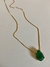 Colar banho ouro + Ping cristal verde