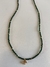 Colar em Jade esmerald 2mm c/borboleta zircônias