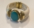 Bracelete M em osso c/pedra turq - comprar online