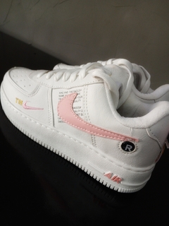 Tênis Air Force Feminino Rosa e Branco – Linha Premium - comprar online