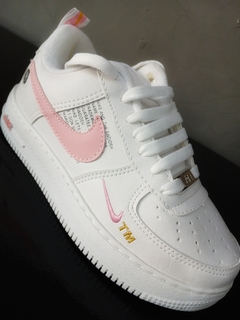Tênis Air Force Feminino Rosa e Branco – Linha Premium