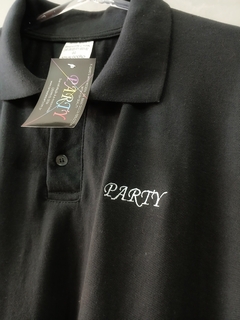 Camiseta Polo Preta Party Malha Piquet