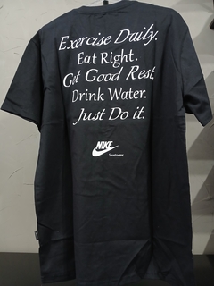 Camiseta Nike Preta Estampa Cor Branca Neutra Nike Linda