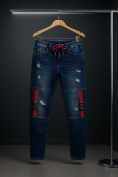 Calça Jeans Jogador Premium Jogador detalhes exclusivos.
