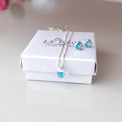 Conjunto coração azul - comprar online