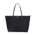 Bolsa Santa Lolla Shopper Nylon Preta Pespontos Branco Alça De Ombro
