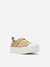 Tênis Arezzo Slip On Couro Flatform Elásticos Bege - comprar online