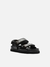 Papete Arezzo Couro Tiras Velcro Preto - comprar online
