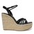 Sandália Santa Lolla Espadrille Anabela Preto