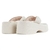 Sandália Moleca Anabela Plataforma Off-white - Desigual