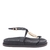 Papete Santa Lolla Couro Mamba Snake Preto