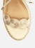 Sandália Arezzo Anabela Plataforma Tiras Bordadas Off-White - loja online