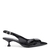 Scarpin Santa Lolla Slingback Laço Couro Verniz Salto Baixo Preto