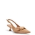 Scarpin Slingback Laço Couro Craquele Salto Baixo - comprar online