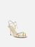 Sandália Arezzo Salto Fino Tiras Dourado - comprar online