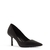 Scarpin Santa Lolla Couro Pelica Premium Salto Medio Fino Preto