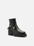 Bota Arezzo Couro Cano Curto Salto Alto Tira Preta - comprar online