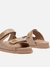 Papete Arezzo Soft Couro Matelassê Velcro Nude - Desigual