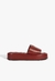 Tamanco Schutz Slide Flatform Couro Vermelho