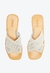 Chinelo Schutz Rasteira Slide Com Logo Prata - Desigual