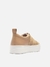 Tênis Arezzo Slip On Couro Flatform Elásticos Bege na internet