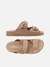 Papete Arezzo Soft Couro Matelassê Velcro Nude - loja online