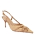 Scarpin Santa Lolla Slingback Fivelas Salto Agulha Fino Bege