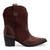 Bota Santa Lolla Western Couro Camurça Marrom Bico Fino Salto Grosso