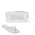 Kit Santa lolla Rasteira Metalizada Prata E Necessaire Transparente