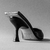 Scarpin Santa Lolla Mule Verniz Show Bico Fino Preto - loja online