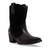 Bota Santa Lolla Western Couro Camurça Preto Bico Fino Salto Grosso - comprar online
