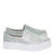 Tênis Santa Lolla Slip On Flatform Sola Alta Prata Shiny - Desigual