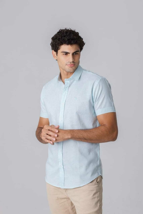 Camisa Linho Verde Italiana MC